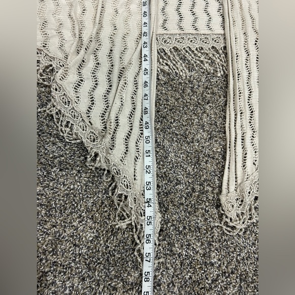 Scandal made in Italy boho style long crocheted duster in natural color OS - Picture 12 of 14